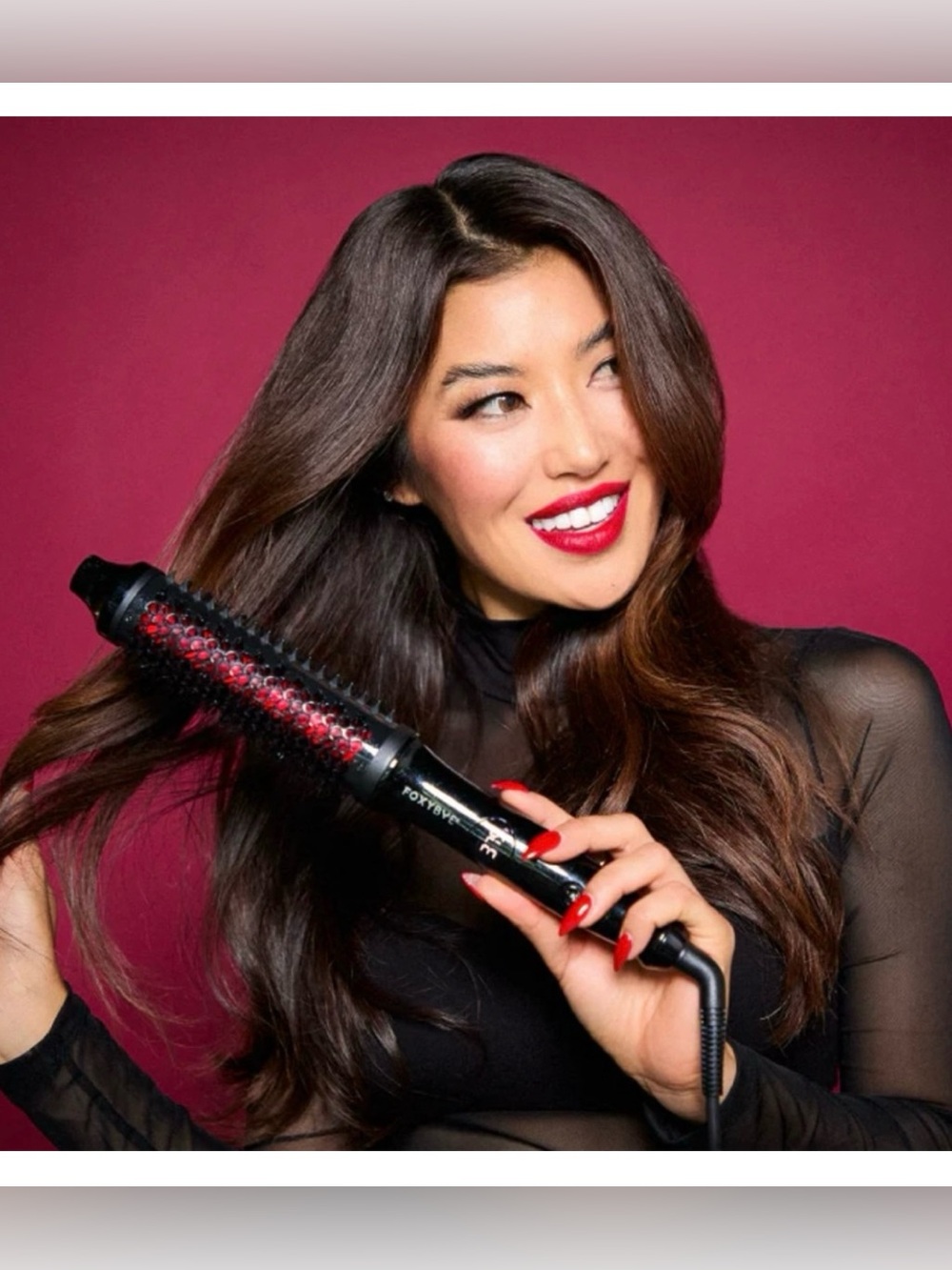 New ~  Foxy Bae Hottie Hot XL: Long-Barrel Infrared Thermal 1.5 inch Brush